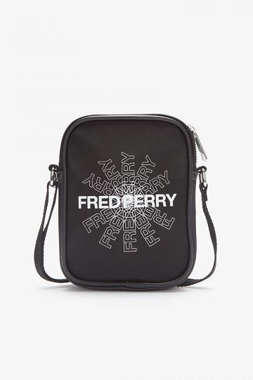 Fred Perry Graafinen Print Mini Side Miesten Laukut Mustat | FI 2005MQZA